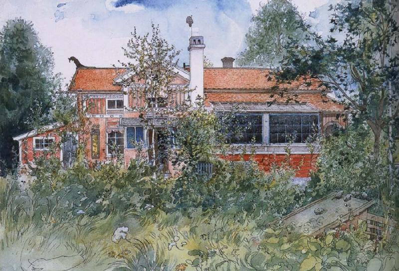 Carl Larsson Cottages oil painting picture